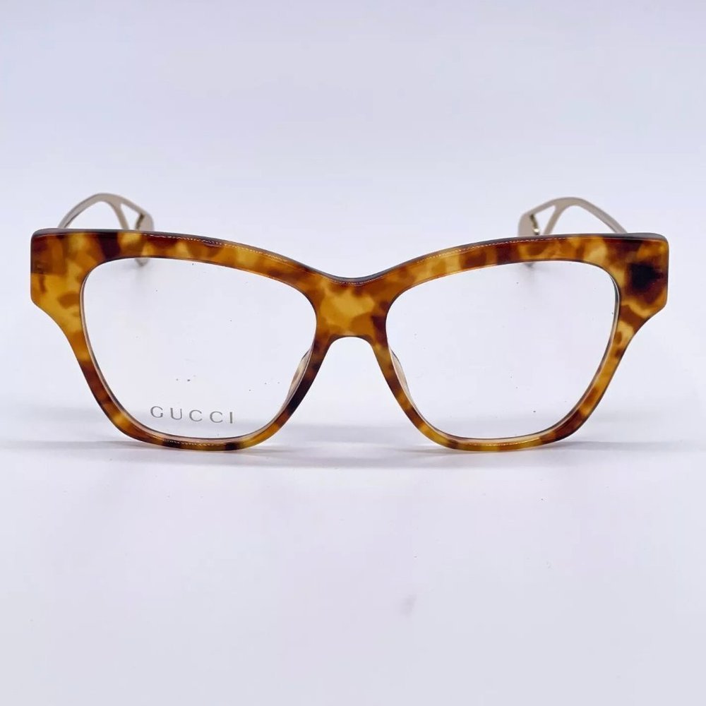 Sale! New Gucci Women's 52mm Havana Cat Eye Eyeglasses! - Picture 4 of 8